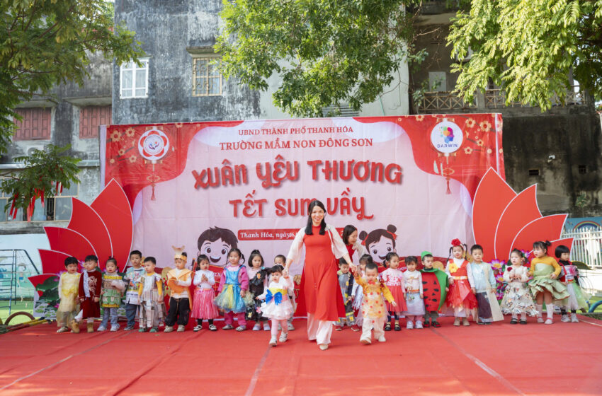  TRƯỜNG MẦMNON ĐÔNG SƠN VỚI CHỦ ĐỀ ” XUÂN YÊU THƯƠNG – TẾT SUM VẦY”
